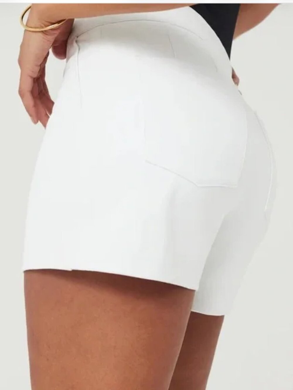 Spanx Shorts Silver Lining 4" Classic White Shorts Size XL New with Tags Pull On - Picture 3 of 13
